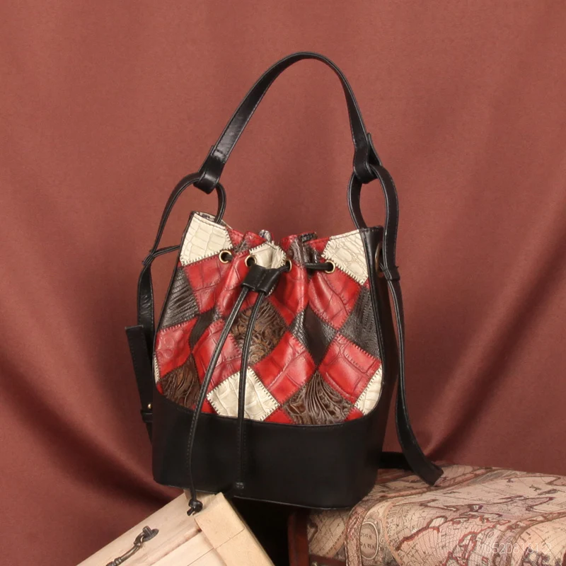 

Cobbler Legend Genuine Leather Woman Handbags Vintage Crossbody Shoulder/Messages Bags For Ladies Designer Female Bucket Tote