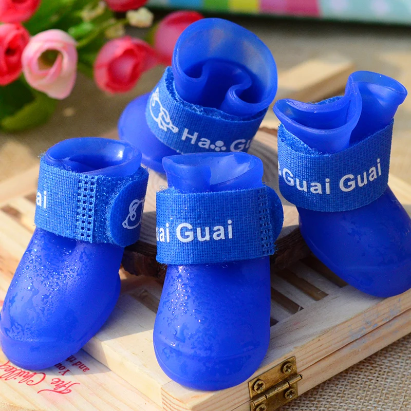 Новинка резиновые силиконовые сапоги ярких цветов для домашних животных