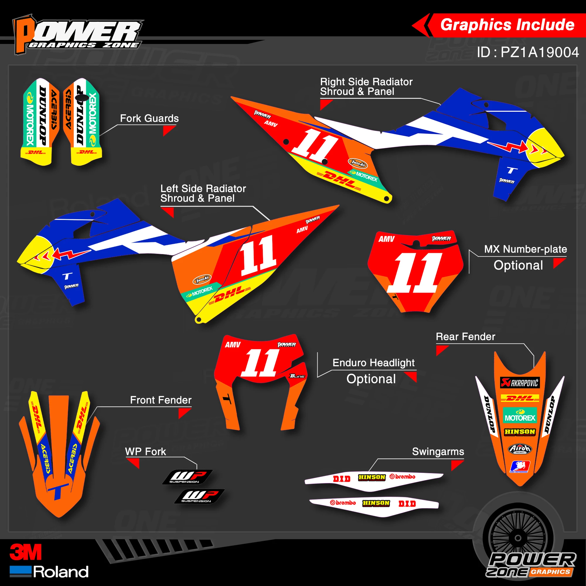 PowerZone на заказ футбольной команды Графика Фоны наклейки 3м-наклейки комплект для