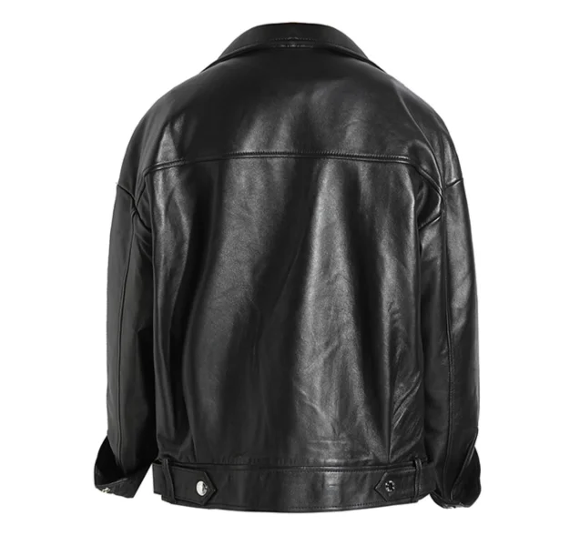 2022 Spring Autumn Fall Sheep Genuine Leather Coat Female Loose Casual Women's Jacket Outerwear Plus Big Size Clothing Trend XXL