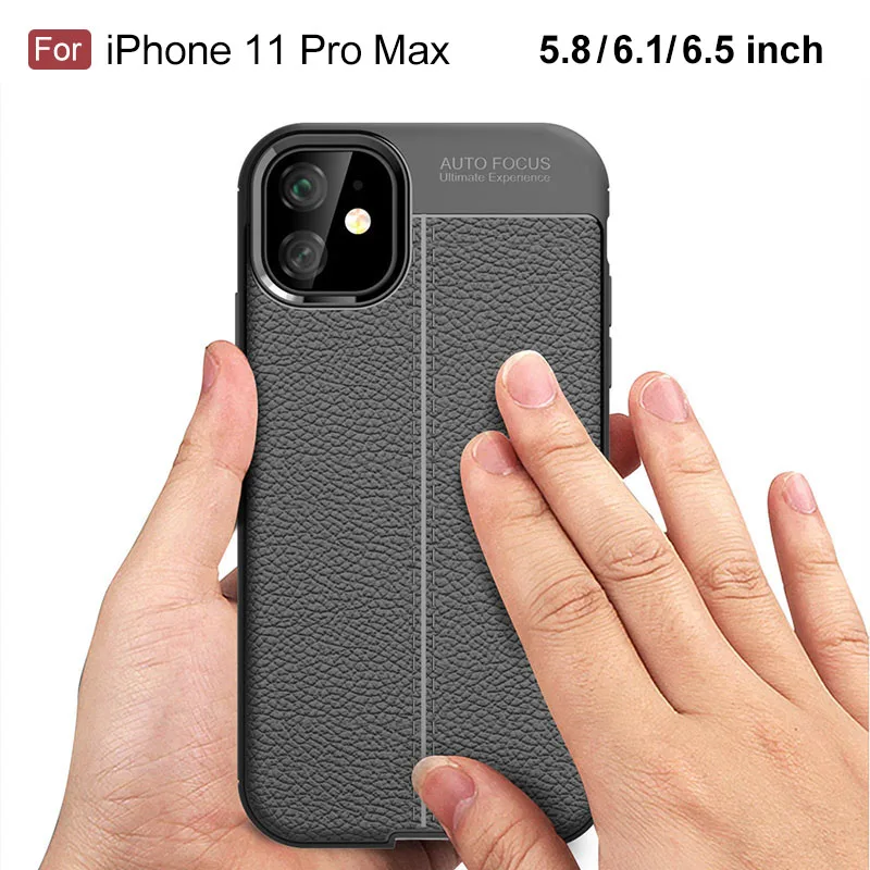 Для iPhone 11 Pro Max чехол личи шаблон царапинам мягкая оболочка для 7 8 Plus X XS XR телефон