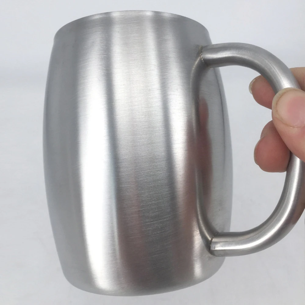 14 унций кофейная кружка из нержавеющей стали пивная чашка с двойными стенками