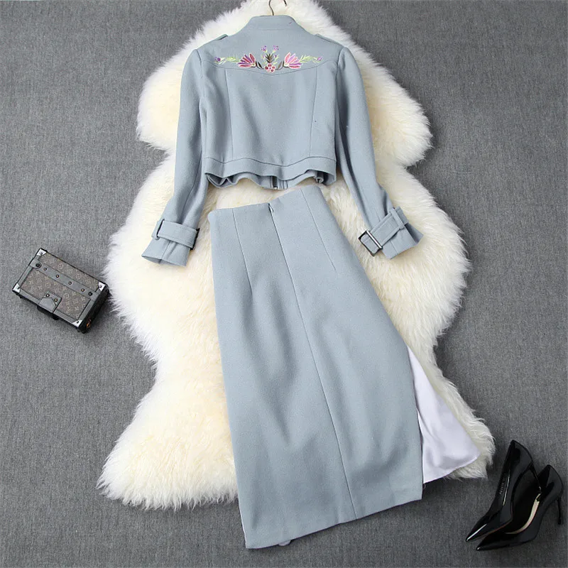 Новинка зимний женский комплект длинный рукав воротник-стойка короткая куртка