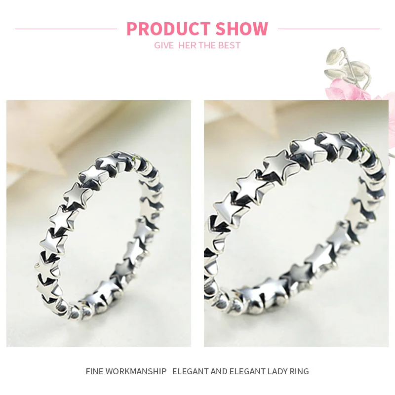 

MISSITA 100% 2019 New Fashion Surround Star Rings for Women Wedding Engagement Brand Fashion Jewelry Anniversary Gift