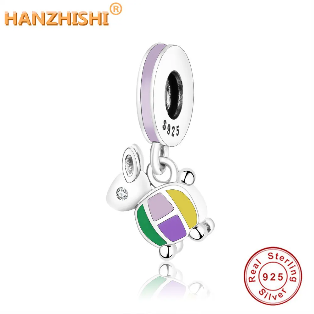 

Подходят для оригинального браслета Pandora самодельные ювелирные изделия 2018 зима 925 Стерлинговое Серебро паве эмаль животные шармы бусины ...