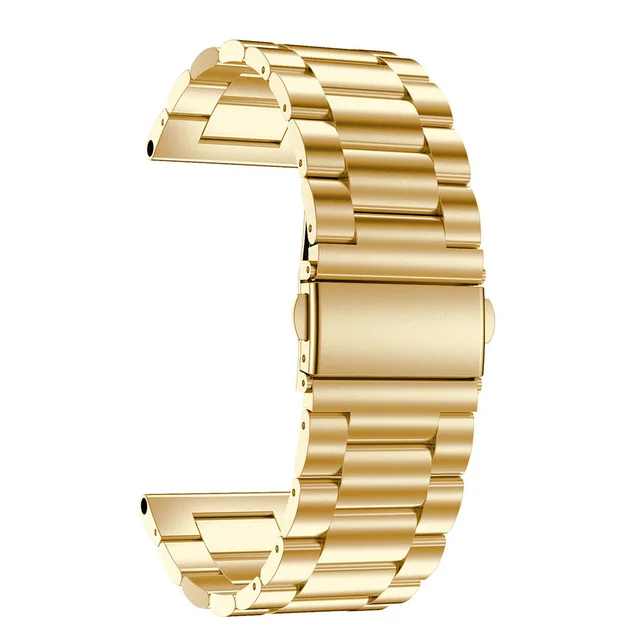 gold Solid Steel 20 мм Миланский Браслет для часов из нержавеющей стали для samsung Galaxy Watch Active 42 мм gear S2 Classic gear спортивный ремешок на запястье - Цвет ремешка: gold Solid Steel