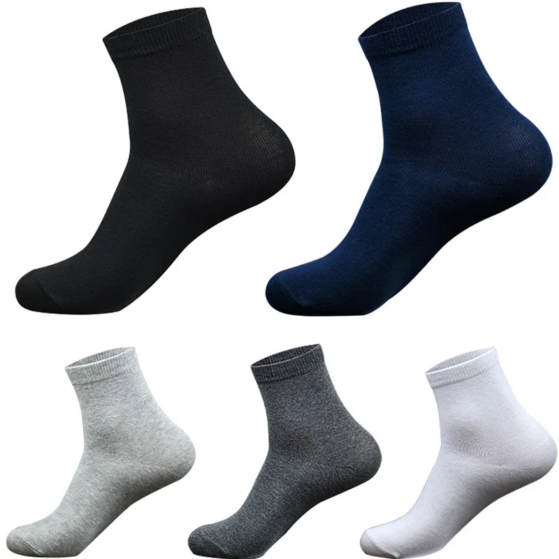 Классические однотонные мужские хлопковые носки Новые Стильные черные деловые