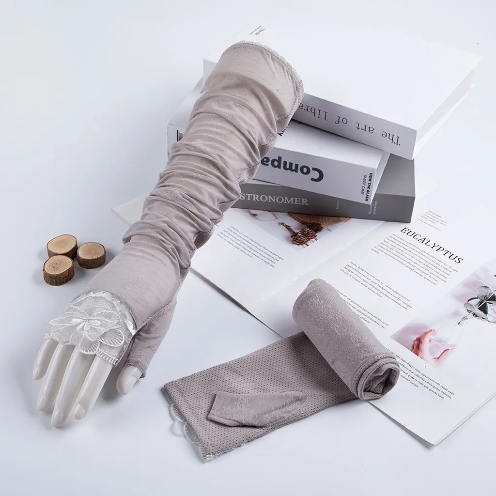 Ледяная ткань рукава Mangas грелки летние спортивные УФ Защита Бег Велоспорт