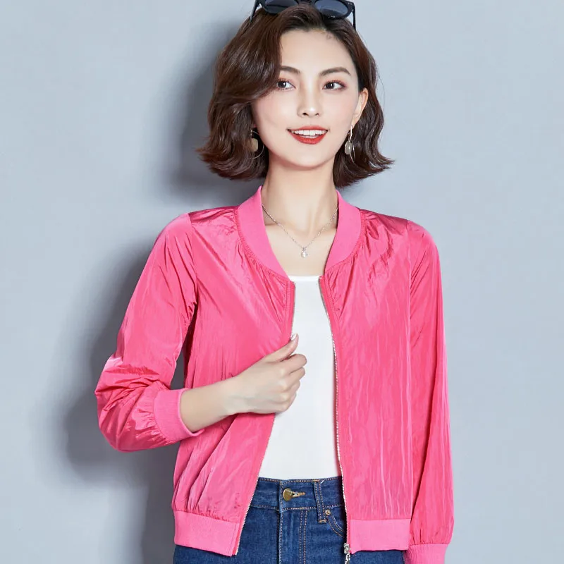 

Женская тонкая короткая куртка на молнии, размеры до 4XL