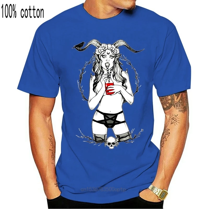 

New Twisted Demon Juice Black Gothic T Shirt - Anna Marine Art Large Size Tee Shirt