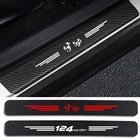 4 шт. автомобильный Стайлинг углеродное волокно Защитная Наклейка на порог автомобиля Наклейка для fiat abarth 124GT 124 паук 595 Писта Туризм скорпион