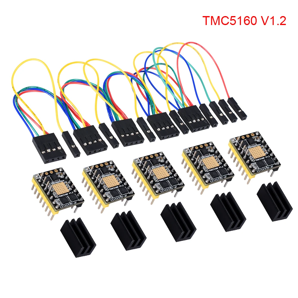 5 шт. TMC5160 TMC2209 TMC2130 TMC2208 шаговый двигатель драйвер StepStick Mute Для SKR V1.4 MINI E3 3D принтер