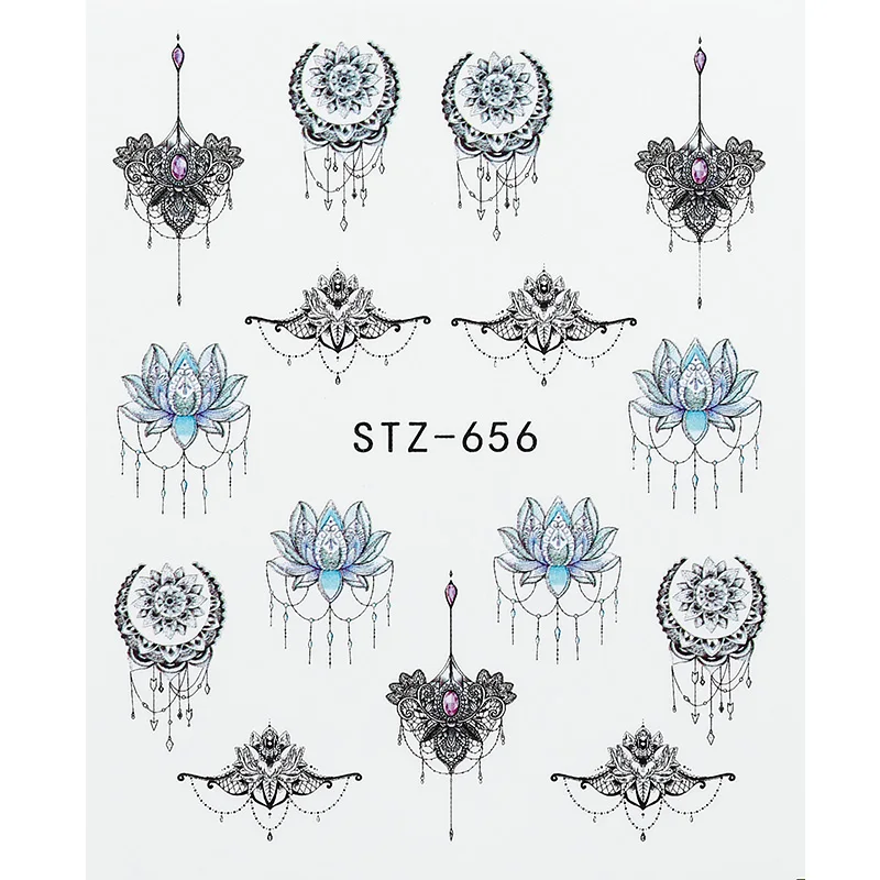 1 шт стикер s для дизайна ногтей черное ожерелье линейные маникюрные слайдеры 3D