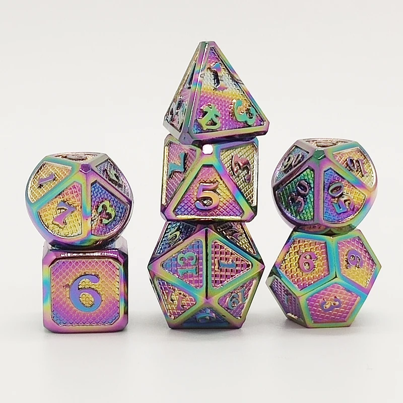 Оптовая продажа металлические игральные кости DnD MTG персонализированные с