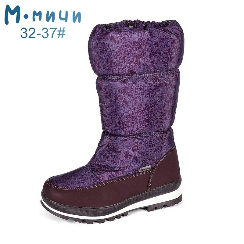 MMnun 2018 New Kids Boots Warm Shoes For Girls Round Toe Winter With Zip Aged 8 12 Size 32 37 ML9794|Сапоги| |