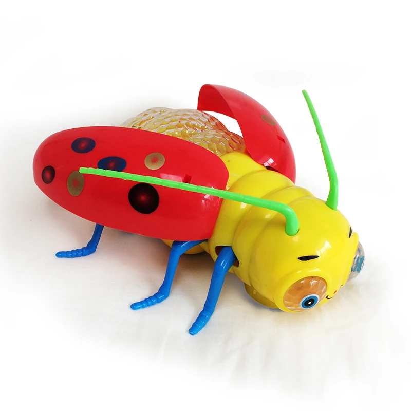 

Infants And Young Children Educational Electric Light Music Lady Beetle Crawling Insect Early Childhood Toys Plastic Battery