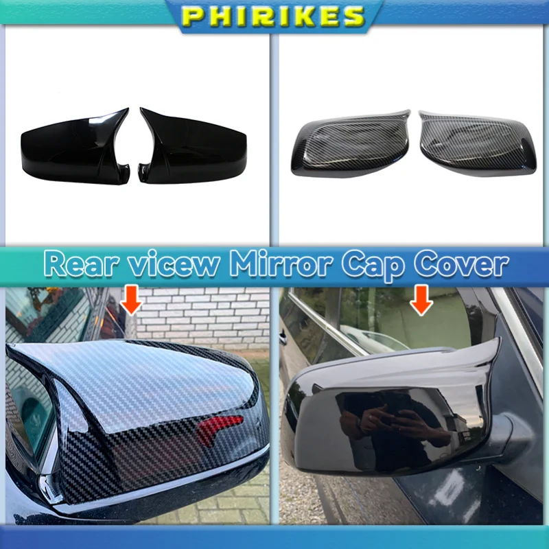 

Side Wing Rearview Mirror Cover Cap For BMW 5 6 7 Series F01 F02 F03 F04 F06 F07 F10 F11 F12 F13 Carbon Black high quality types
