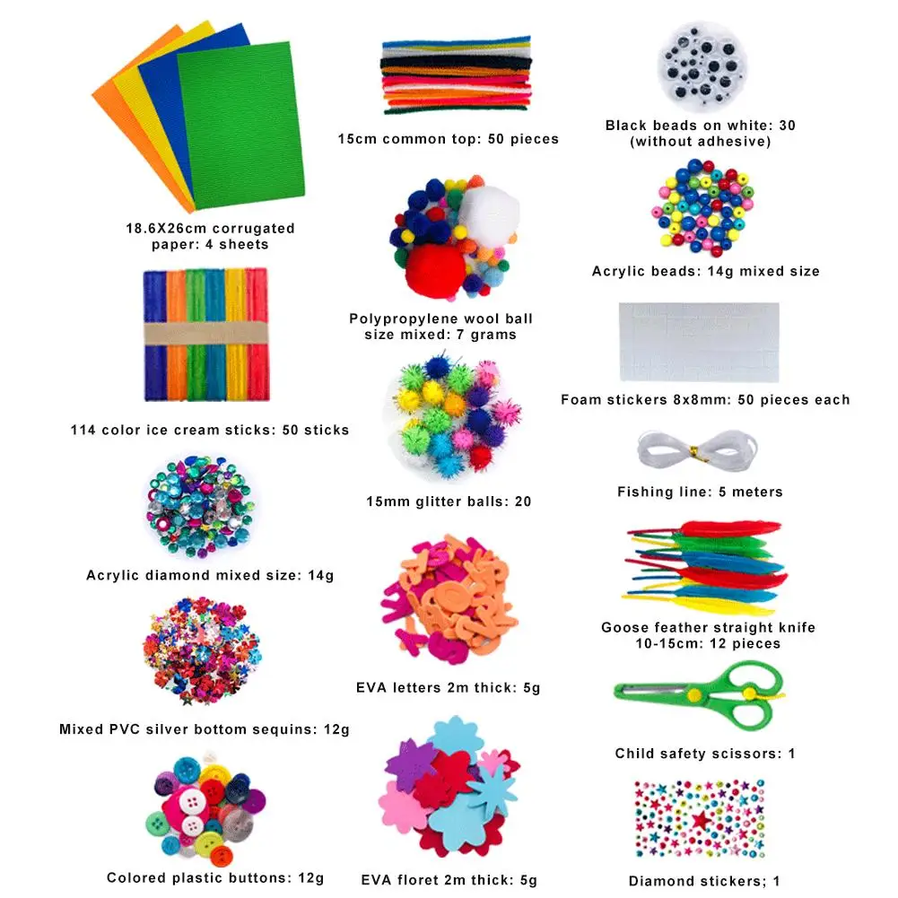 

Crafts Mega Craft Tube Pipe Cleaners Handmade Toy DIY Crafts Material Kids Creativity Handicraft Children Toys