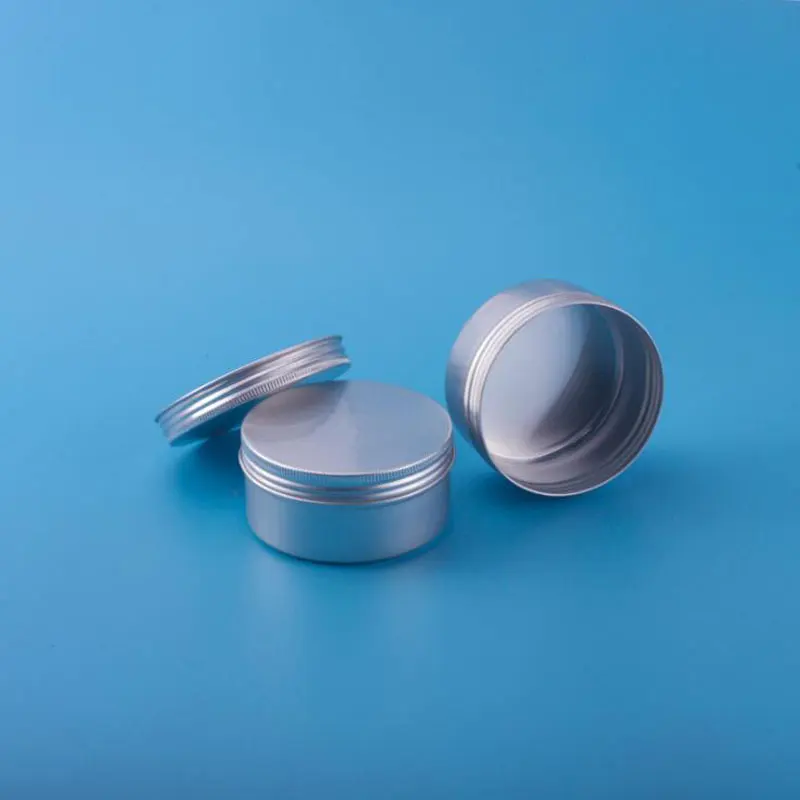 

200ml Cream Jar Pots Hair Wax Candle Jar Metal Cans Aluminum Eyeshadow Tins Cans Makeup Tool Containers 15pcs/lot
