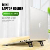 oatsbasf mini laptop stand for macbook air pro portable cooling pad invisible desktop holder foldable anti slip notebook stand