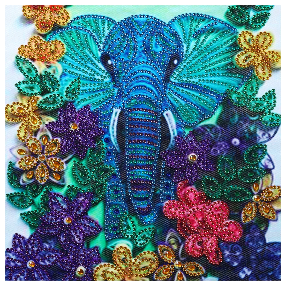

30*30CM 5D DIY Special Shaped Diamond Painting Elephant Mosaic Kit Rhinestone Drawing Picture Set Home Decoration Craft Gift