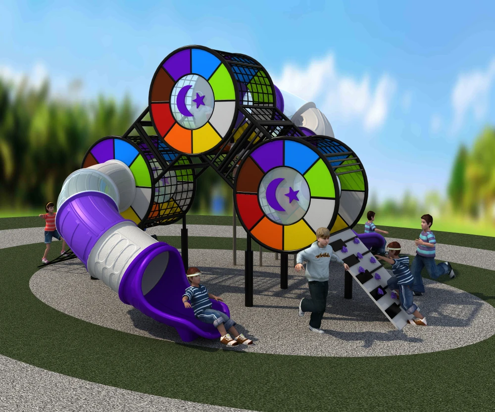 Beste Ylw 2020 Amusement Speeltuin Muziek Thema Kids Gecombineerd Glijbaan Entertainment Park YLW-OUT200822