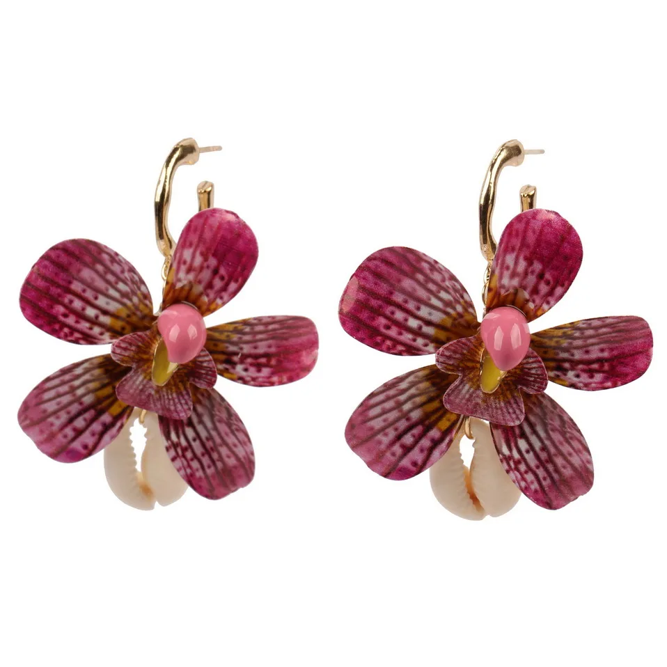 Женские Висячие серьги-подвески Florosy серьги золотистого цвета с металлической