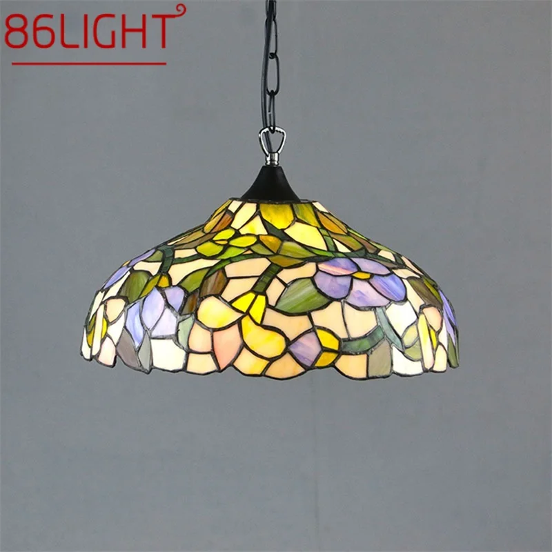 

86LIGHT Tiffany Pendant Light Contemporary LED Creative Colorful Lamp Fixtures For Home Dining Room