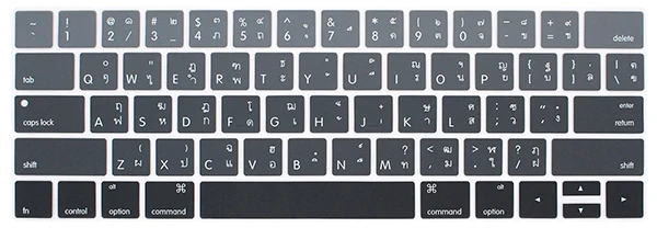 Thailan keyboard cover For macbook pro with touchbar A2159 A1707 A1707 A1989 A1990 New pro US-Enter cover Protective film - Цвет: Многоцветный