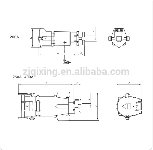 

4p High Current Industrial Plug and socket IP67 400 amp