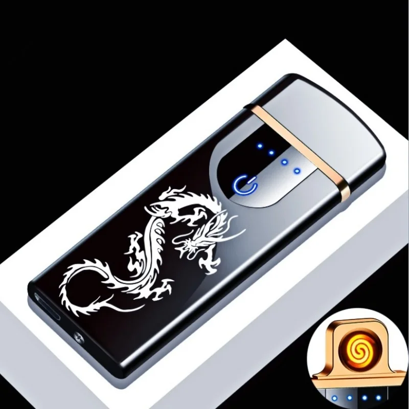 Персонализированная Портативная USB-зажигалка с сенсорным датчиком заряжаемая