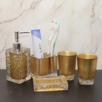 Набор аксессуаров для ванной комнаты высококачественные полимерные прозрачные