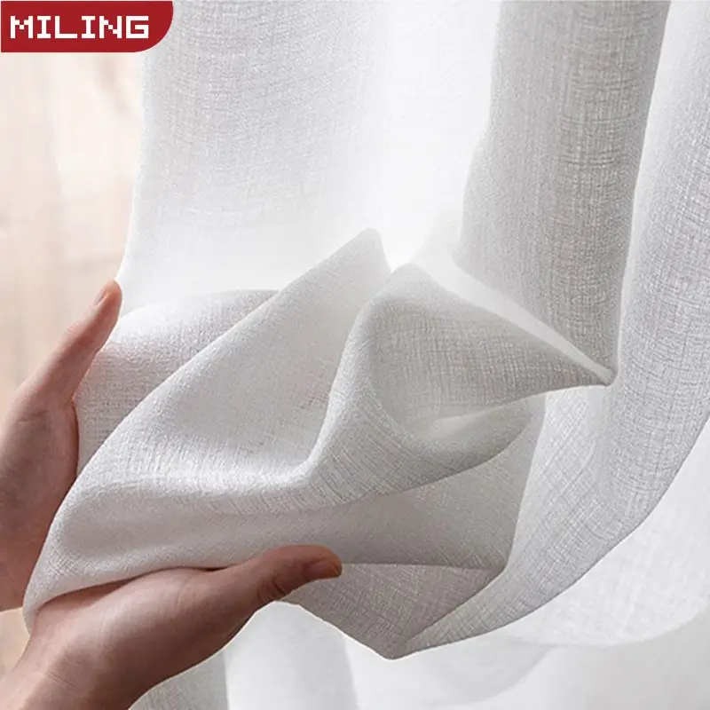 Японские белые тюлевые оконные шторы для гостиной спальни прозрачные вуали