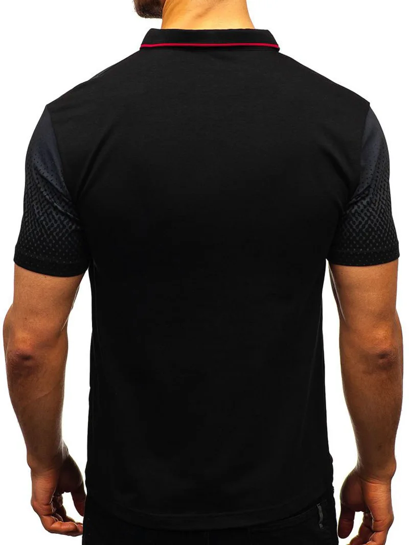 

Brand Men Shirts 2021 New Fashion Printed Men Polo Shirts Gradient High Quality Breathable Summer Casual Polos for Men Clothing