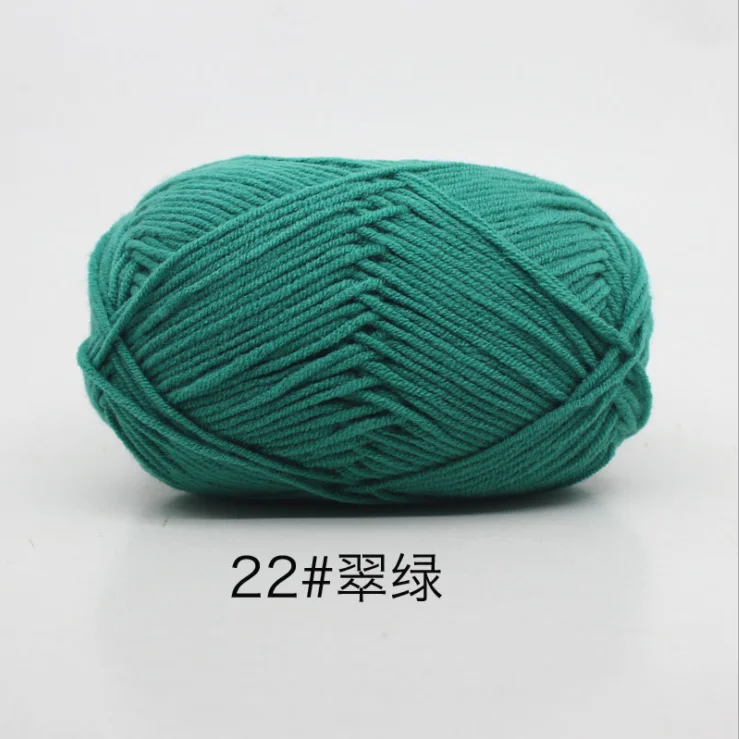 22 Mylb Skeins мягкие ручные вязаные детские крючки для вязания шерстью расчесывание хлопчатобумажная пряжа молочного цвета 4 Plys Hot 50 г/шт - Цвет: 22