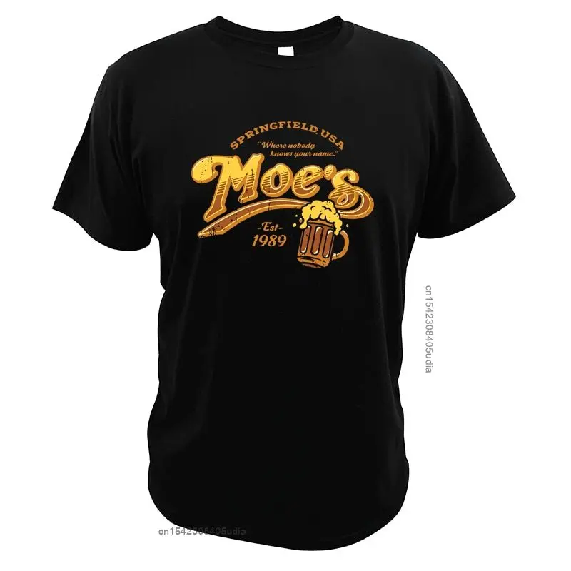 Moe’S-Character-Cheers Tshirt Parody -Cartoon Comedy T Shirt Cotton Summer Short Sleeve Eu Size Tees For Men