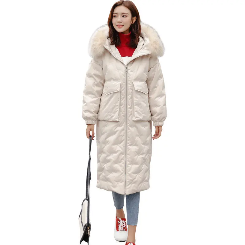 Женский пуховик с капюшоном Корейская куртка-пуховик на утином пуху модель 2020
