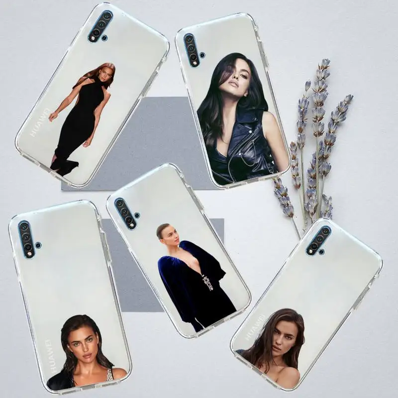 

Irina Shayk Model actor Phone Case Transparent for Huawei honor P mate Y 20 30 40 10 8 5 6 7 9 i x c pro lite prime smart
