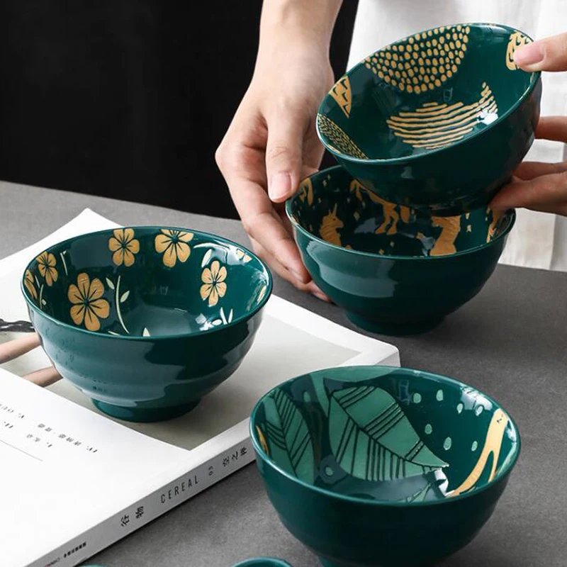 4 5 &quotяпонская керамическая миска с нитками высокого качества европейский дизайн