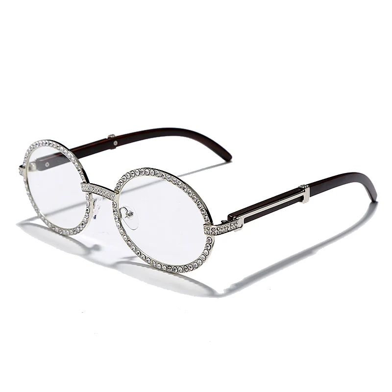 2 silver frame Sen Maries, 3AAA, циркониевые, алмазные солнцезащитные очки, мужские, женские, новые, Роскошные, винтажные, Круглые, кубический циркон, очки, модные, UV400, Gafas - Цвет оправы: 2 silver frame