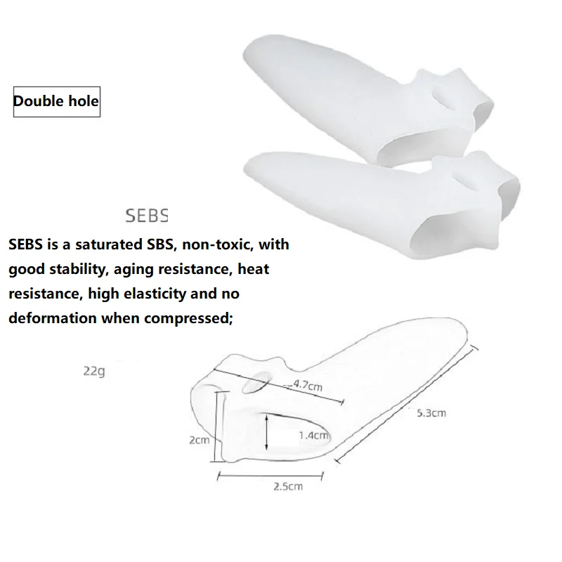 

Hallux Valgus Corrector Set Toe Cover Toe Separator Correction Pad Toe Separator Set 5-Piece Set