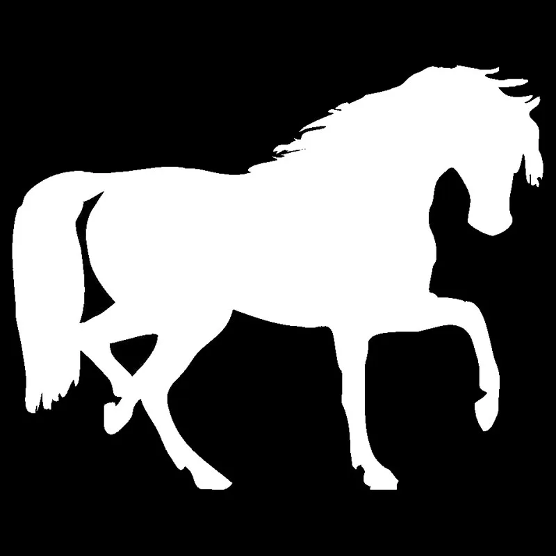 

Volkrays Personality Car Sticker Animal Horse Accessories Cover Scratches Reflective Vinyl Decal Silver/Black,14cm*18cm