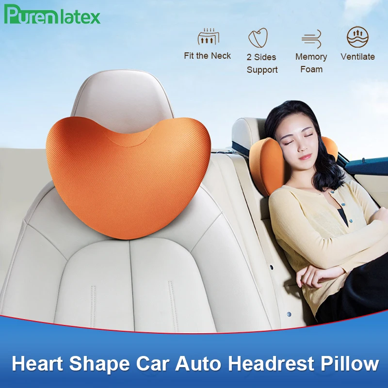 PurenLatex пены памяти Автомобильная Подушка Авто подголовник сиденья дорожные
