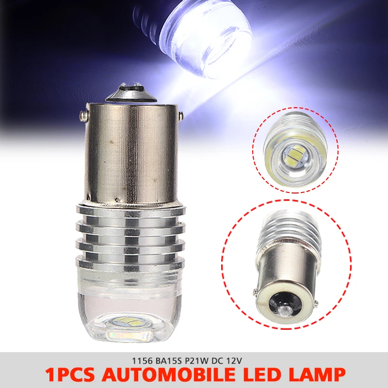 

1 шт., супер яркий светодиодный фонарь заднего хода 1156 BA15S P21W 12 В, для автомобиля, поворотник лампа заднего фонаря, белый угол, резервный боков...