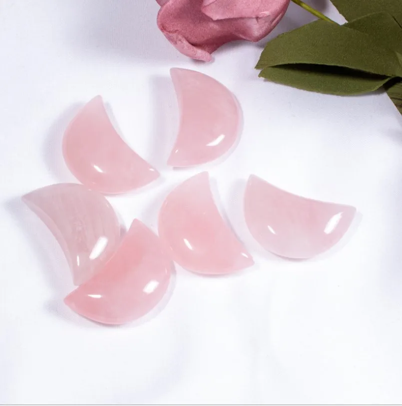 1/2 шт. 3 см целебные минералы красивый резной натуральный розовый белый кварц