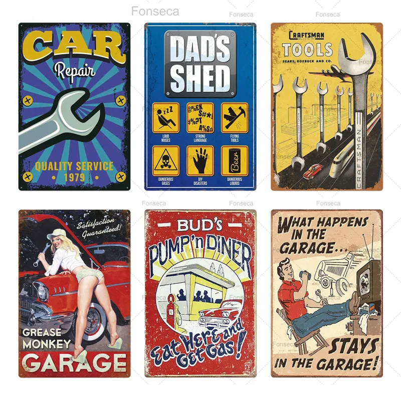 Гараж металлический знак доска Металл Винтаж DAD'S Ретро металлическое олово