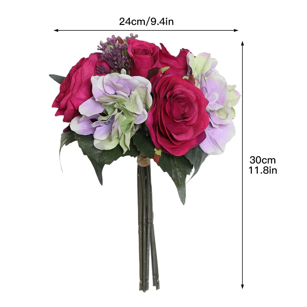 Искусственный Букет роз букет ручного цветка гортензии свадебные цветы шелковая