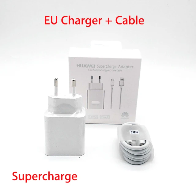 EU charger and cable Оригинальное быстрое зарядное устройство huawei QC 2,0 5 В/2 А, адаптер питания для быстрой зарядки, кабель usb type c для huawei p20 lite P9 P10 Honor 9 Lite/7 - Plug Type: EU charger and cable