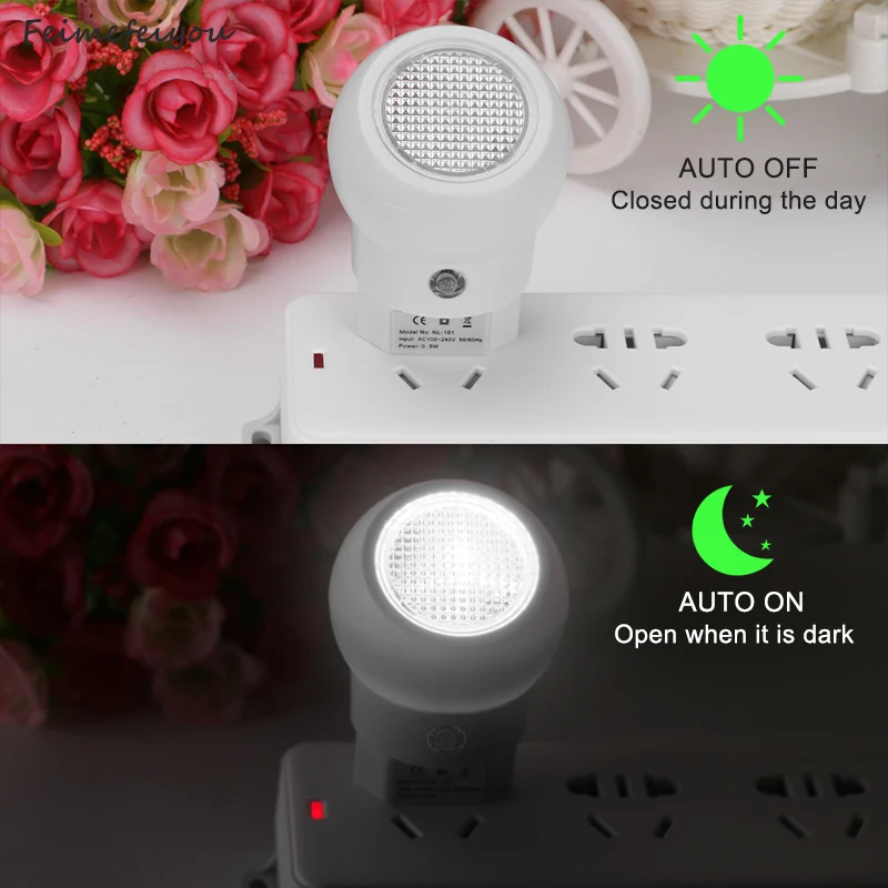 Светодиодный ночник с евровилкой сенсорная Ночная лампа датчиком