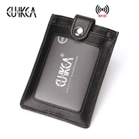 cuikca new rfid wallets women men wallet pull type id credit card holders hasp slim leather wallet purse carteira card cases